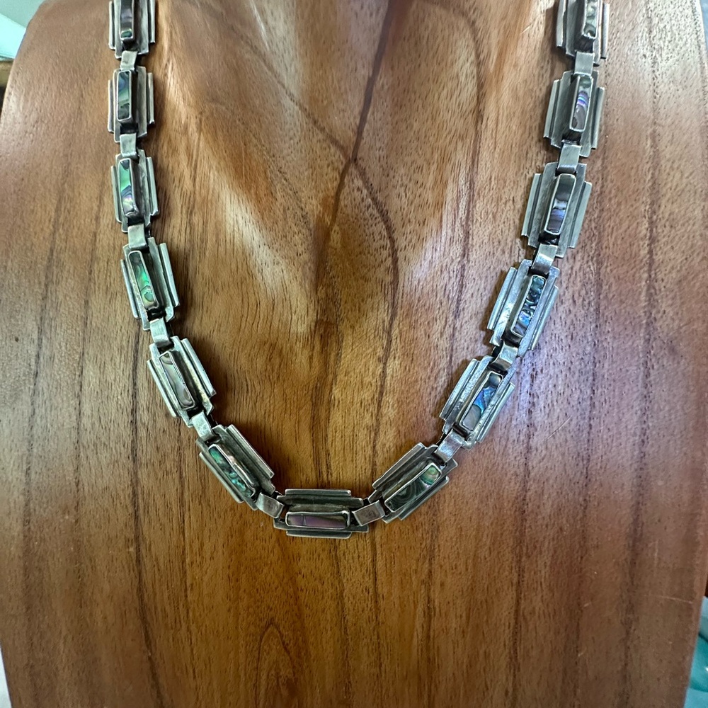 Taxco Sterling sliver abalone necklaces - Picture 5 of 9